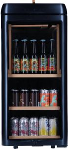 OEM Bierkoelkast Amsterdam Zwart 85 flessen Kleine koelkast glazen deur Flessenkoelkast Bier koelkast