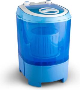 OneConcept SG003 Camping mini wasmachine centrifuge-functie 2 8kg 180W IPX4 instelbare was-en centrifugetimer blauw
