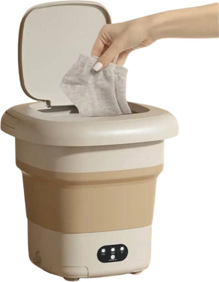 P&P Goods Mini Wasmachine Draagbaar Opvouwbare Wasmachine Handwasmachine 9 Liter Capaciteit Ideaal voor Studenten & Camping