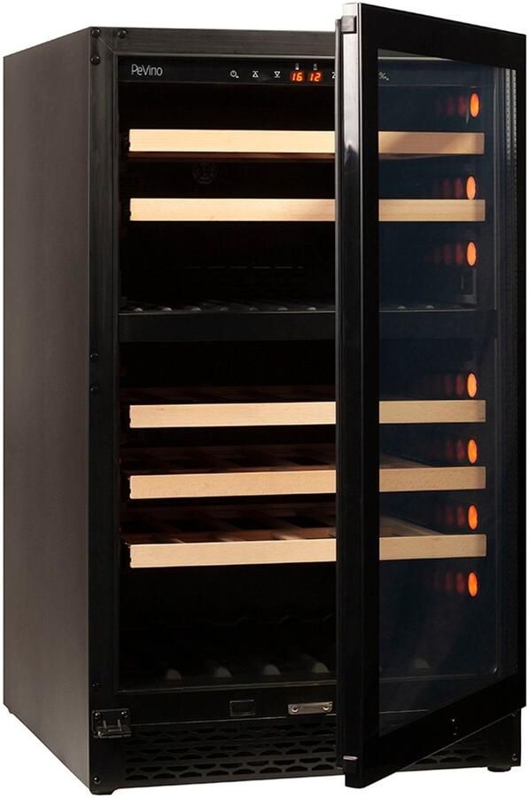 Pevino Wijnklimaatkast NG 88 2 zones 74 Flessen H 100 cm F Label