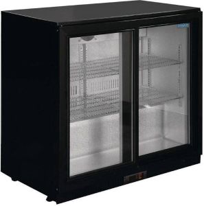 Polar G-Serie 2-Deurs Barkoeling Met Schuifdeuren Zwart 198l GL010