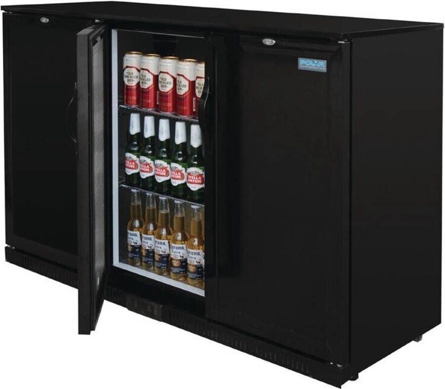 Polar G-Serie 900mm Barkoeling Drie Deuren 330L Zwart GL017 Horeca & Professioneel