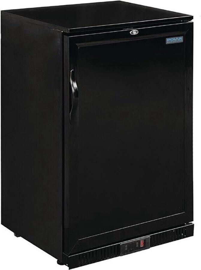Polar G-Serie 900mm Barkoeling Enkele Deur 138L Zwart GL015 Horeca & Professioneel