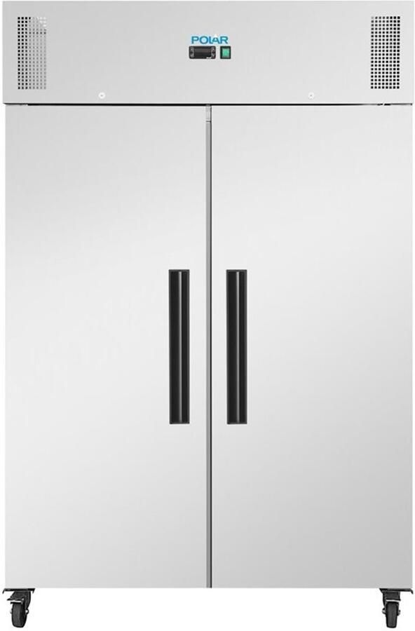 Polar Professionele Dubbeldeurs Horeca Koelkast 1200 Liter RVS