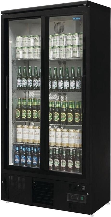 Polar Rechtopstaande gekoelde bardisplay met 2 schuifdeuren
