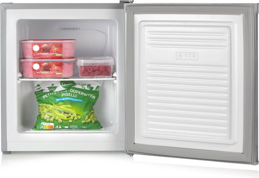 PRIMO PR116DV Mini Vriezer Kleine Diepvries Vrijstaand 33L E Zilver