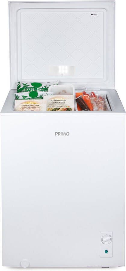 PRIMO PR159DVK Diepvrieskist 143L E Bruikbaar als koeling Incl. mandje Wit