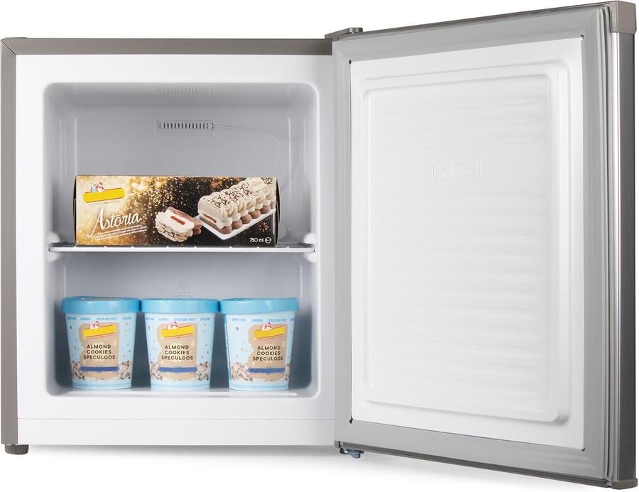PRIMO PR116DV Mini Vriezer Kleine Diepvries Vrijstaand 33L E Zilver