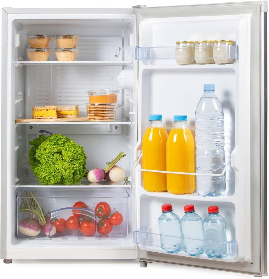 PRIMO PR122FR Koelkast tafelmodel – 88 liter inhoud – Zilver – Klasse E Koelkast tafelmodel vrijstaand