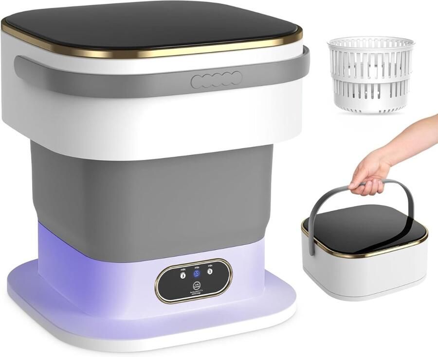 QORA Mini Wasmachine Kaki ‎33cm x 33cm x 34cm
