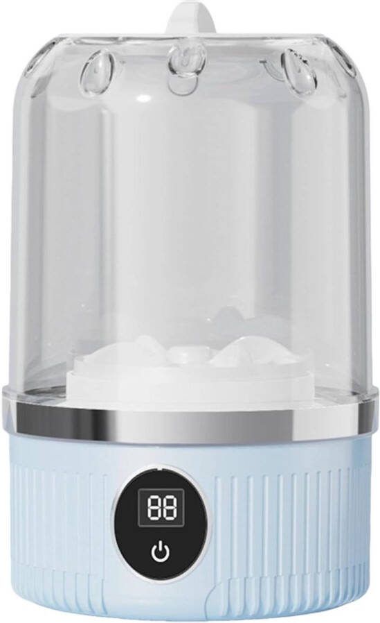 QTTVBTNA 1L Mini wasmachine Kleine draagbare wasmachine Voor baby- en ondergoed USB-oplaadbaar Compact & stil Lichtblauw 12.5x12.5x20.5cm 1 stuk