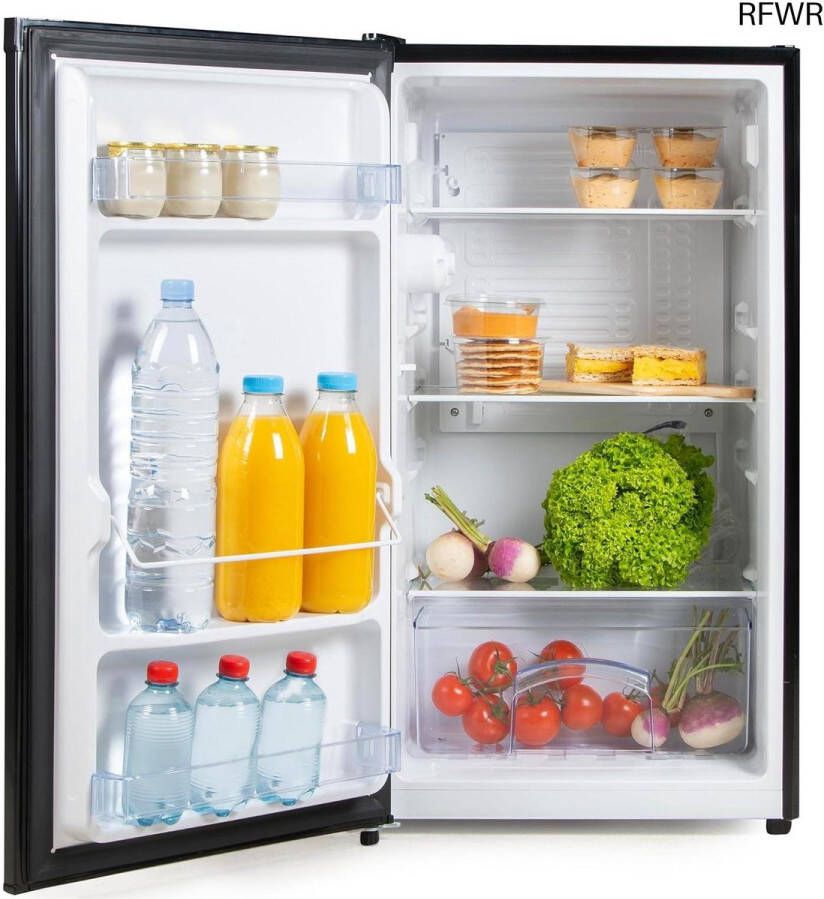 RFWR Compacte Tafelmodel Koelkast 88L Energielabel E Zwart