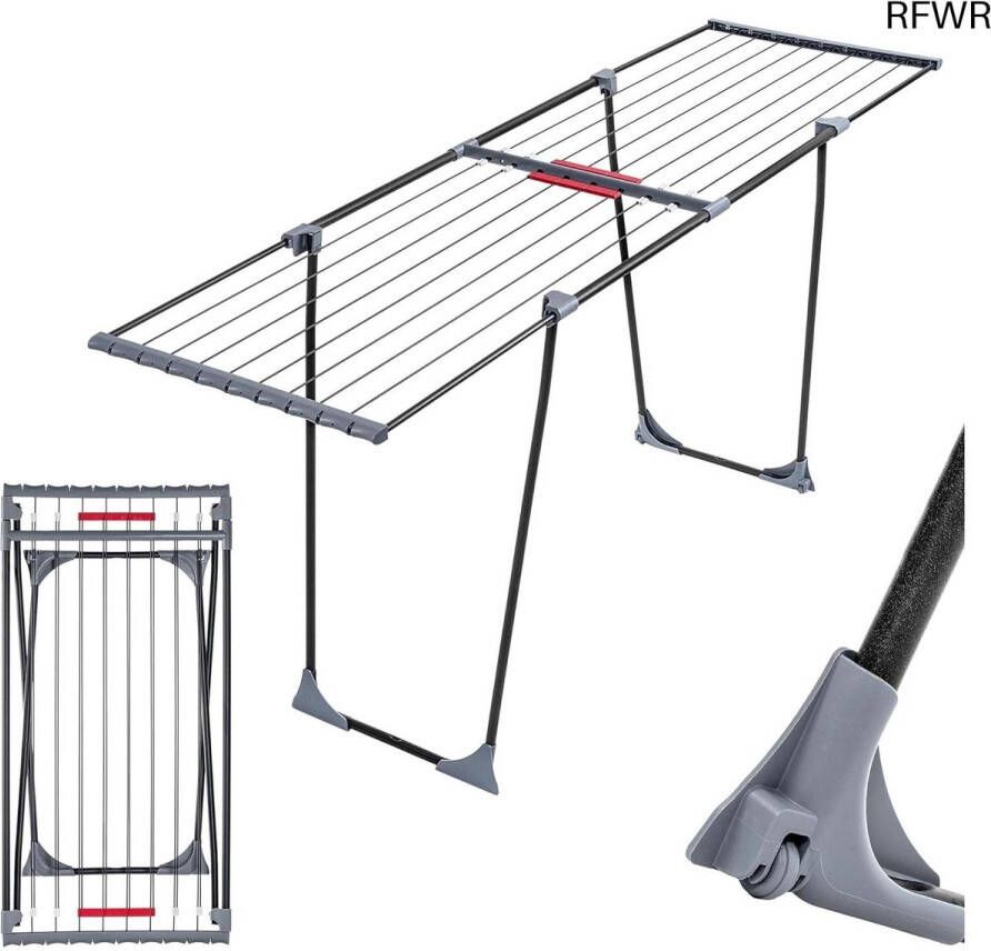 RFWR Grote telescopische wasdroger met 20 m drooglijnlengte Stabiel en ruimtebesparend droogrek