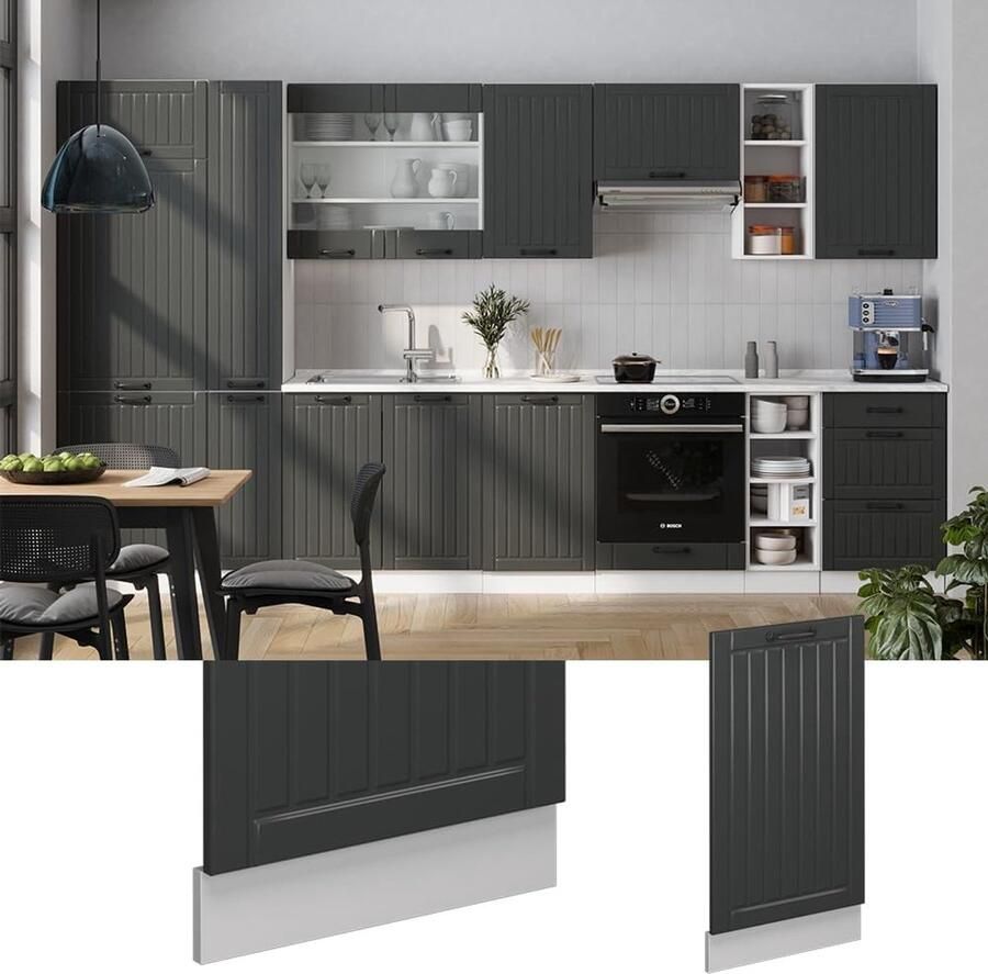 RFWR Afwaspaneel Antraciet 45 cm voor Inbouw Vaatwasser