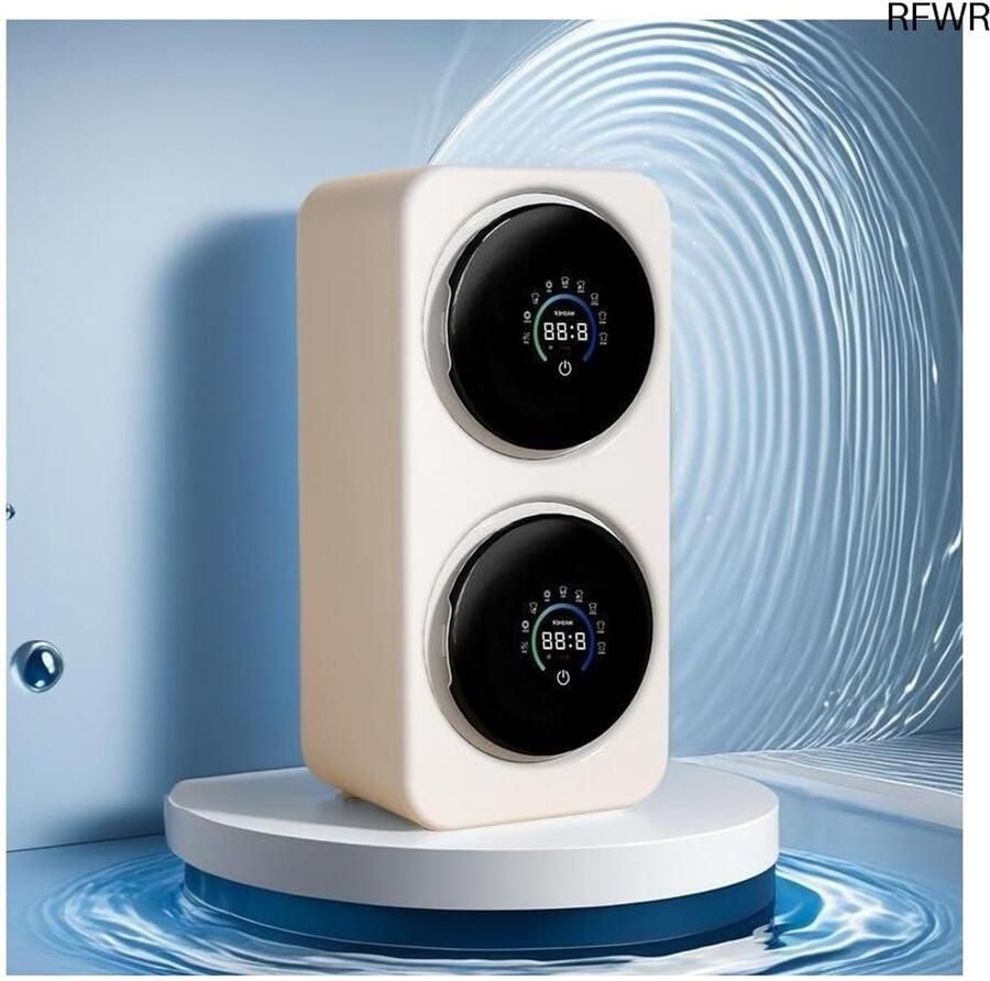 RFWR Draagbare 2-in-1 Mini Wasmachine en Droger met LCD Scherm voor Kleine Kledingstukken