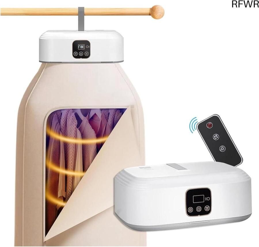 RFWR Draagbare elektrische droger met UV-sterilisatie en 360° warme lucht voor kleine ruimtes