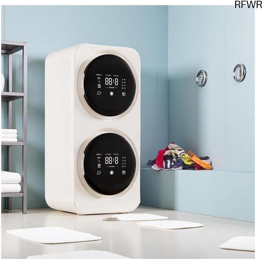 RFWR Draagbare mini-wasmachine en droger voor kleine ruimtes 2-in-1 wasoplossing voor appartementen en thuisgebruik