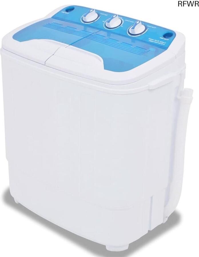 RFWR Mini wasmachine met dubbele kuip ruimtebesparend en veelzijdig