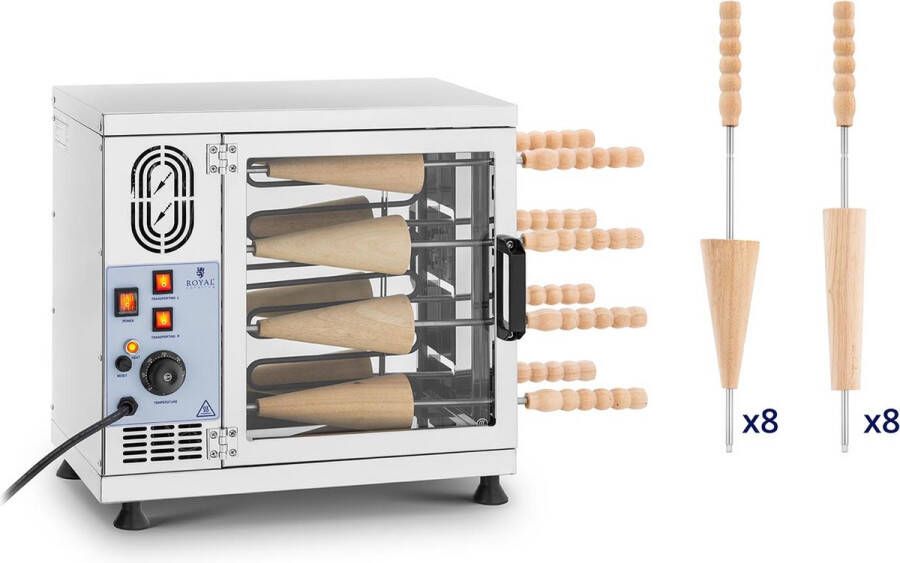 Royal Catering Baumstriezel machine {{aantal_van_rollen_}} Rollen 3700 W Koninklijke Horeca