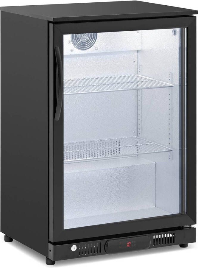 Royal Catering Dranken koelkast 138 l Acero con recubrimiento de polvo Zwart
