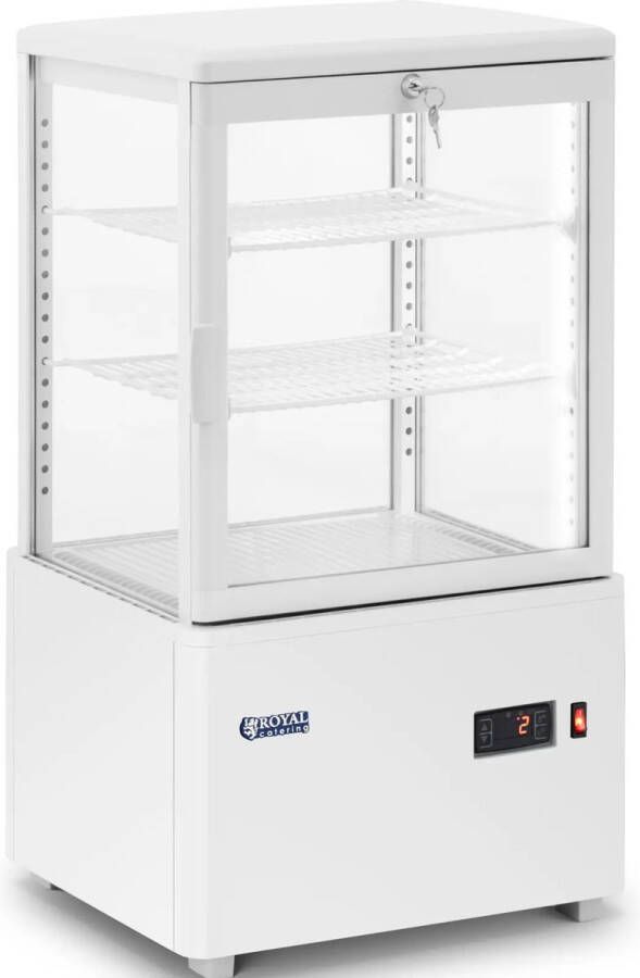 Royal Catering Vitrina refrigerada 58 L 3 niveaus Blanco afsluitbaar - Foto 2