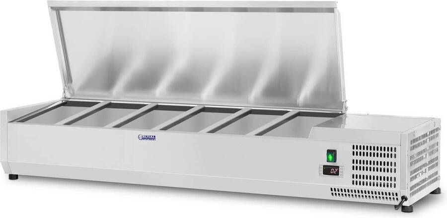 Royal Catering Opzetkoelvitrine 140 x 39 cm 5 GN 1 3 containers - Foto 1