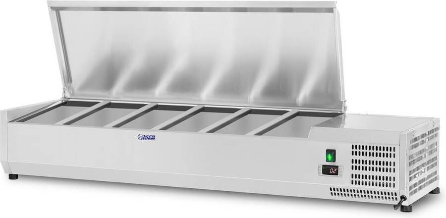 Royal Catering Opzetkoelvitrine 140 x 39 cm 5 GN 1 3 containers