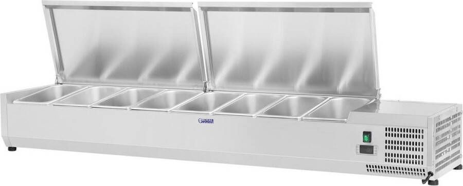 Royal Catering Opzetkoelvitrine 180 x 39 cm 8 GN 1 3 containers - Foto 1