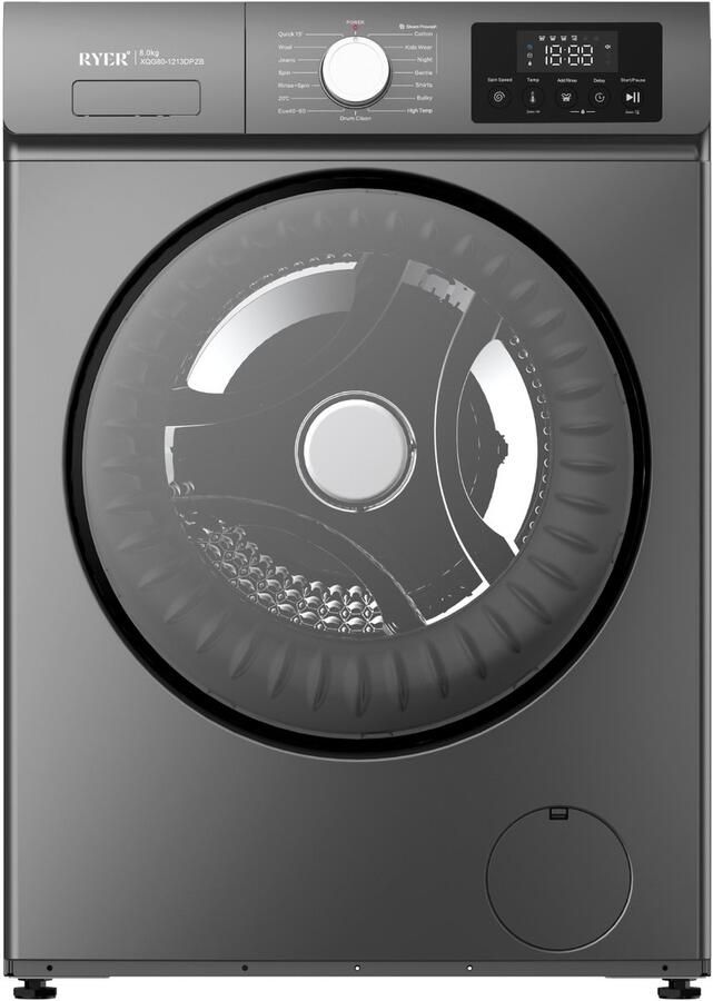RYER CoreWash Wasmachine 8kg 15 programma s 1200 toeren Energieklasse A-20% Voorwas met Stoom & Trommelreiniging 75 dB Antraciet 2026 Model 10 jaar garantie op motor - Foto 2