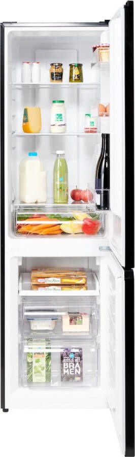Salora COOLFREEZE180BL Koelvriescombinatie Koelkast Vrijstaand No Frost Zwart Koelkasten vrijstaand