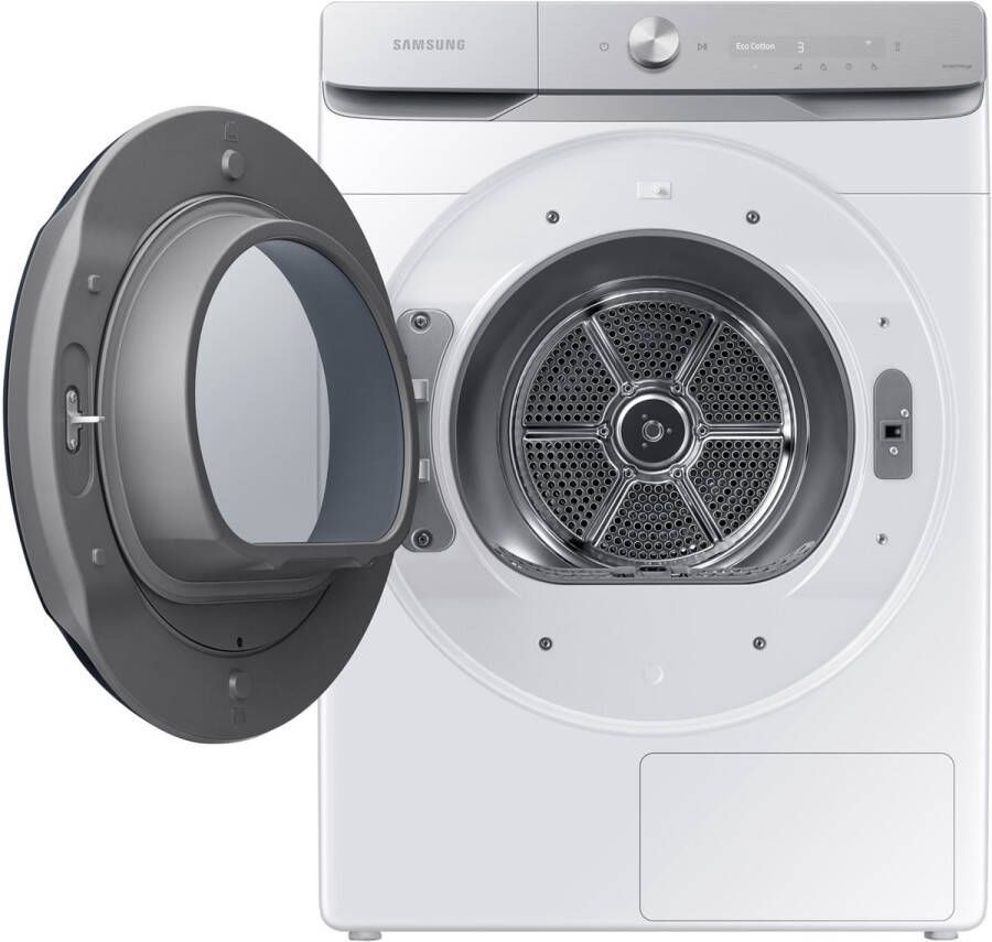 Samsung DV16DG8600BW Vrijstaand Voorbelading Warmtepomp Wit Draaiknop Links