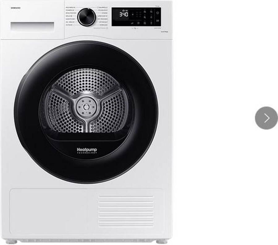 Samsung DV90CGC2A0AEEG Wasdroger Warmtepompdroger Vulgewicht 9kg 65 dB Wit