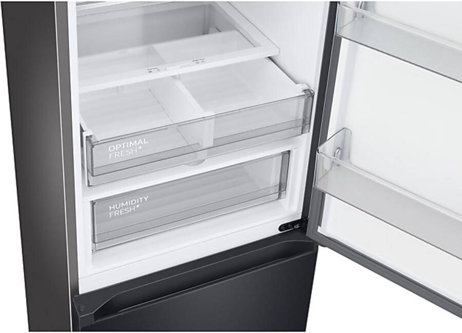 Samsung RB38C7B5BB1 EF koel-vriescombinatie Vrijstaand 390 l B Zwart
