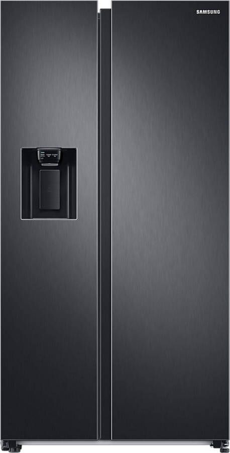 Samsung RS68CG882EB1 Vrijstaand Amerikaanse deur Zwart Anthracite LED Op de deur