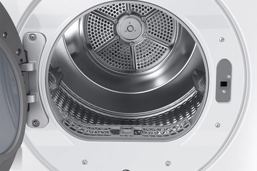 Samsung DV16DG8600BW Vrijstaand Voorbelading Warmtepomp Wit Draaiknop Links