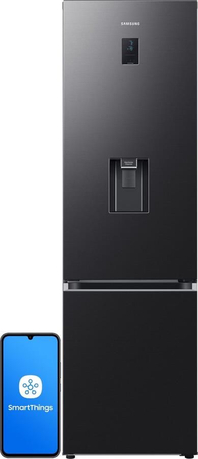 Samsung RB38C650EB1 koel-vriescombinatie 203 cm waterdispenser Bediening via app