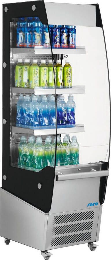Saro Display koelkast Zwart RVS| 220 liter Simon 330-1070