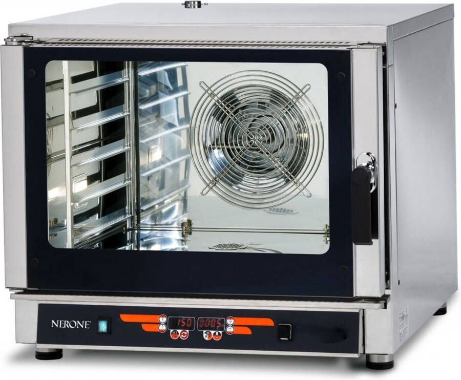 Saro Grill-Oven Model DIG 5 Zwart RVS GN 1 1 & Bakkersmaat Met Beschwadung & Kerntemperatuur