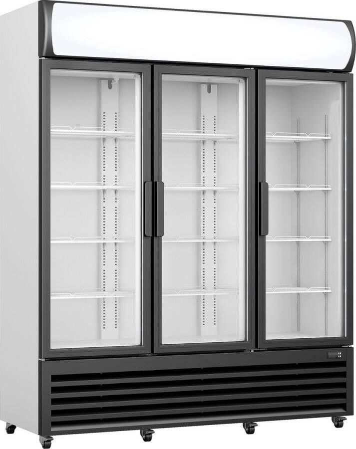 Saro Koelkast GTK 1065 – 3 Glazen Deuren – 1065 L – LED Verlichting – Reclame Display – Professionele Horeca Koelvitrine