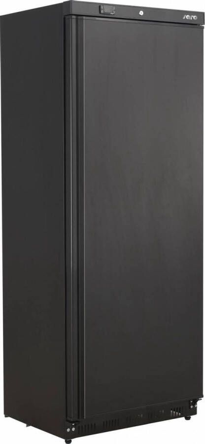 Saro Horeca koelkast hoog model zwart design afsluitbaar 3 verstelbare roosters deur wisselbaar 2 jaar garantie professioneel model HK 400 B