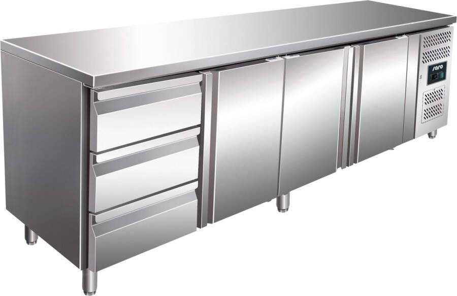 Saro Koeltafel 3 deuren en 3 laden Compressor uitneembaar 323-10722