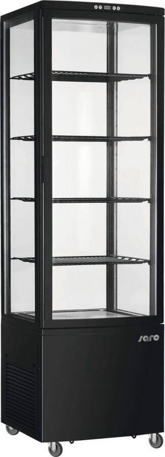 Saro Koelvitrine 235 liter Model SVEN zwart