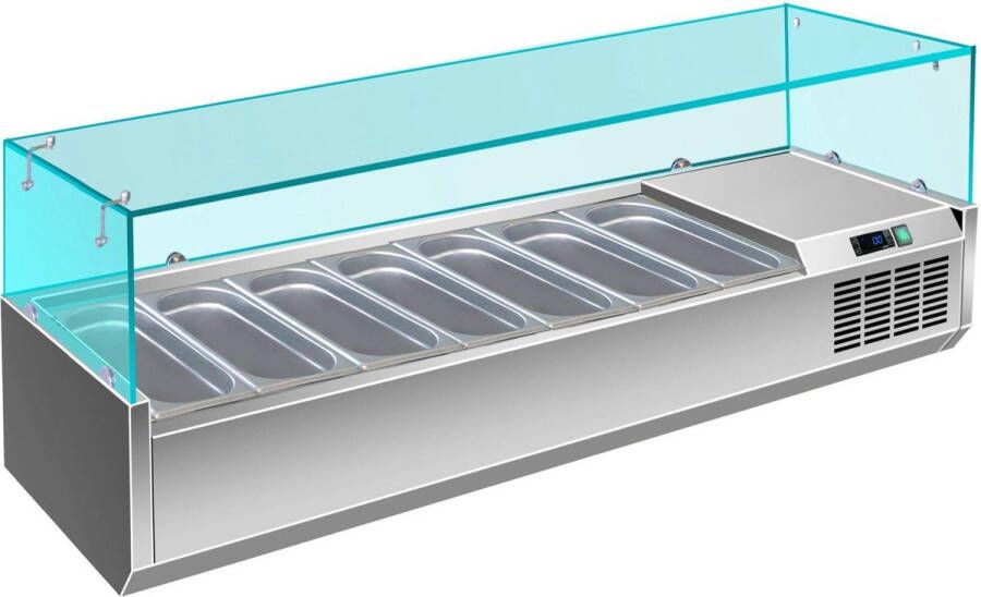 Saro Koelvitrine Glazen opzet 7x 1 3GN VRX1600 380 323-1035