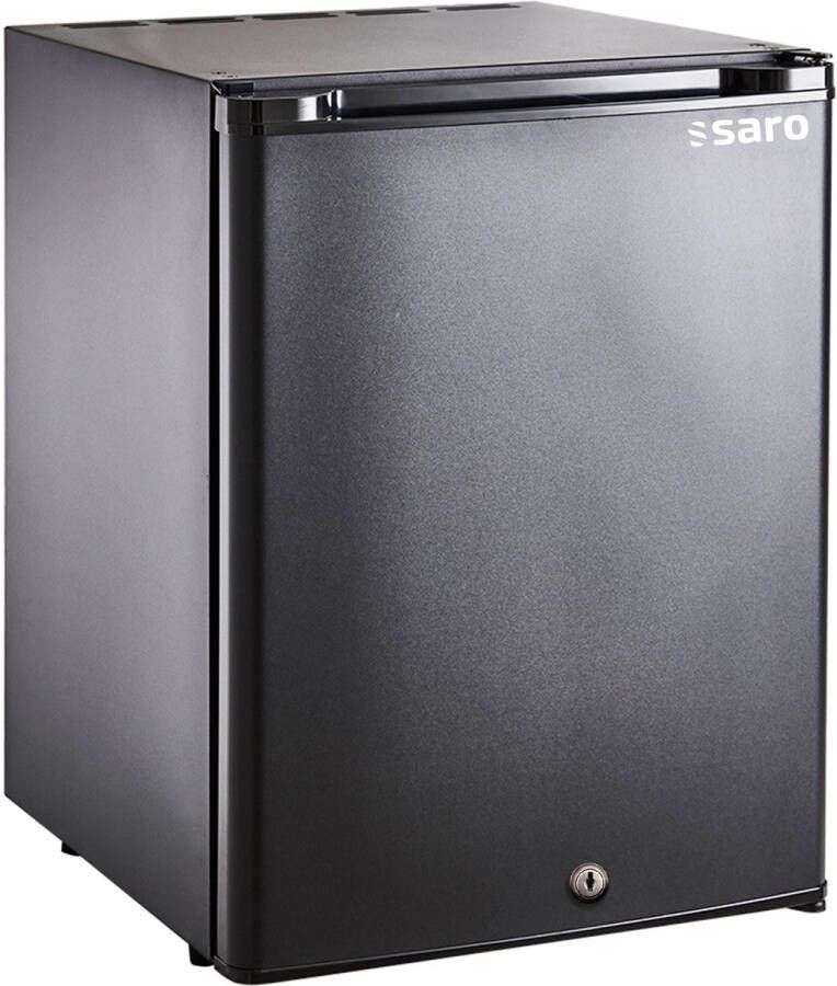 Saro Minibar MB 50 U – 44 L – Zwart – Fluisterstil met Absorptiekoeling – 0 tot +10 °C – Hotel & Horeca