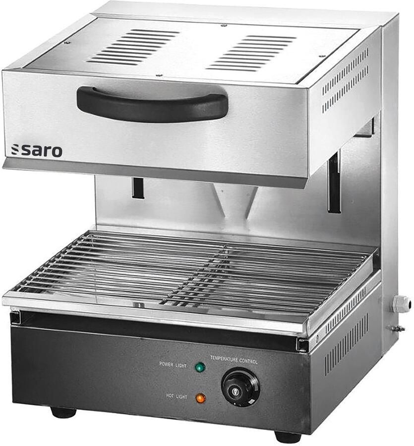 Saro Elektrische Salamander PAVIA 1 RVS Met liftfunctie 1 verwarmingszone 2 8 kW Horeca Grilltoestel Bestel nu!