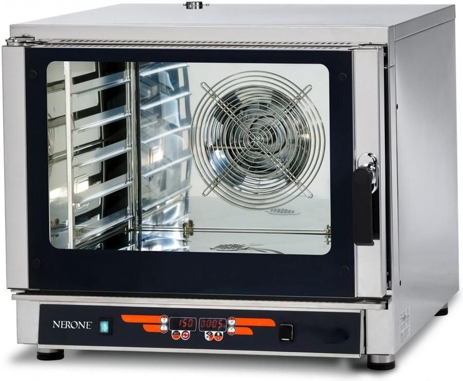 Saro Grill-Oven Model DIG 5 Zwart RVS GN 1 1 & Bakkersmaat Met Beschwadung & Kerntemperatuur