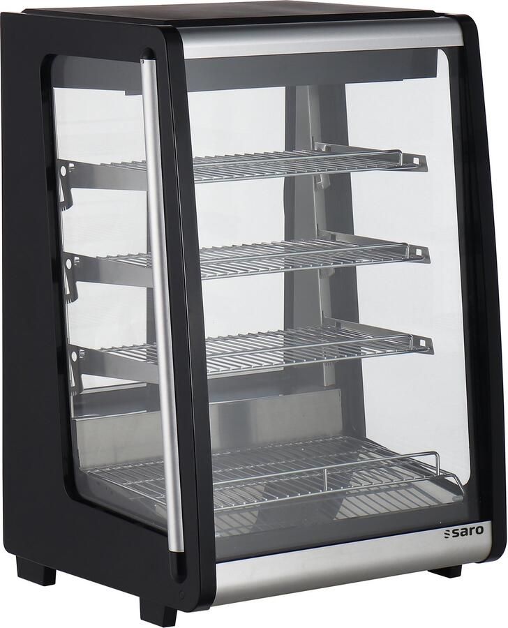 Saro Koelvitrine ALBA – 129L Koeltoonbank met LED & 3 Glazen Planken – Voor Horeca & Bakkerij
