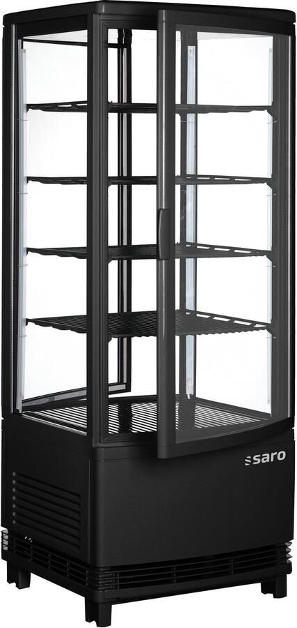 Saro Koelvitrine Sc 100 Dt Zwart 330-1015 Horeca