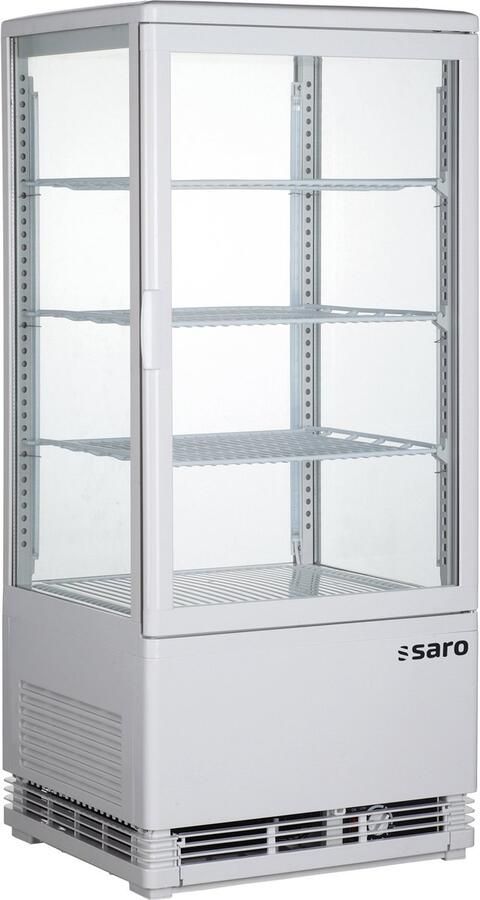 Saro ZORRO SC 80 Koelvitrine 80L Umluchtkoeling 3 Verstelbare Rosten Wit