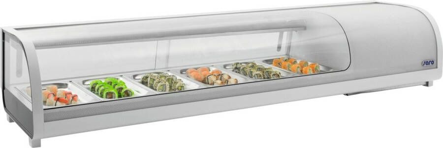Saro Sushi koelvitrine B=158cm Wit Kunststof Samira 330-1110